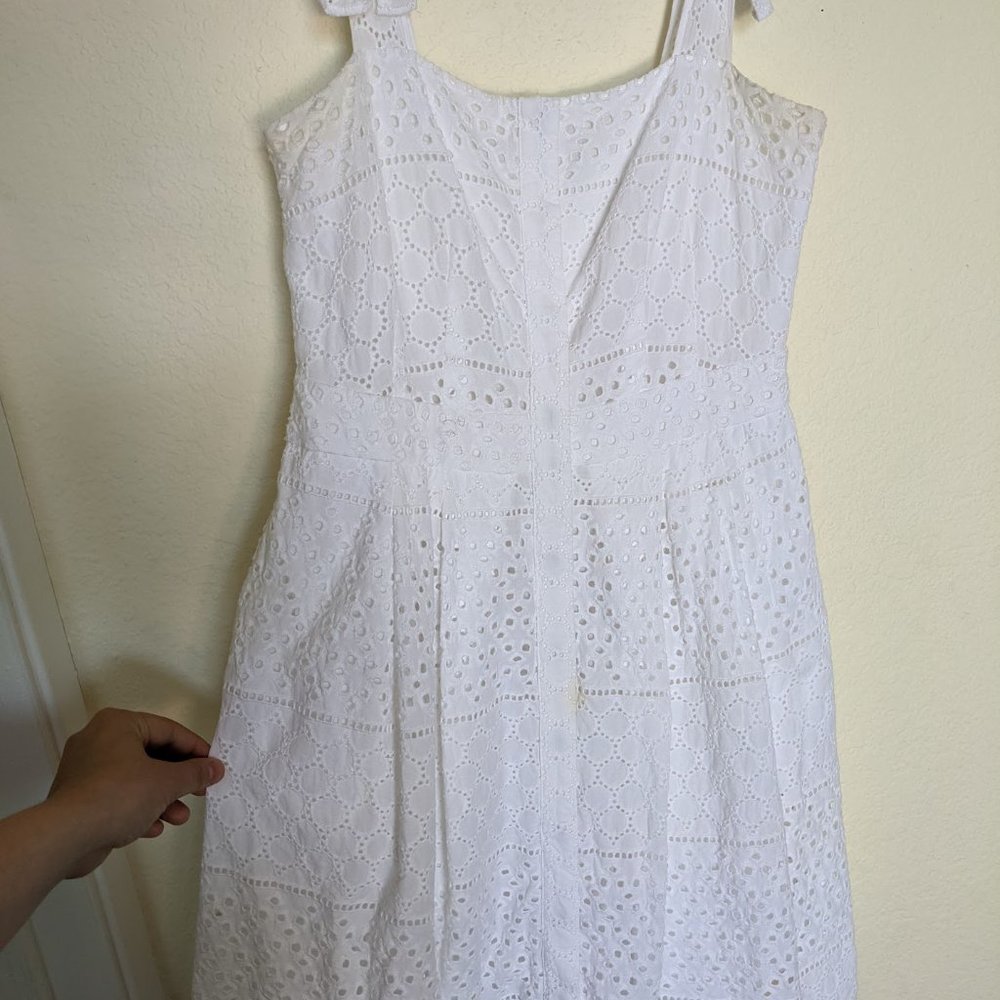 Rachel Roy White Eyelet Fit & Flare Dress Size 4
